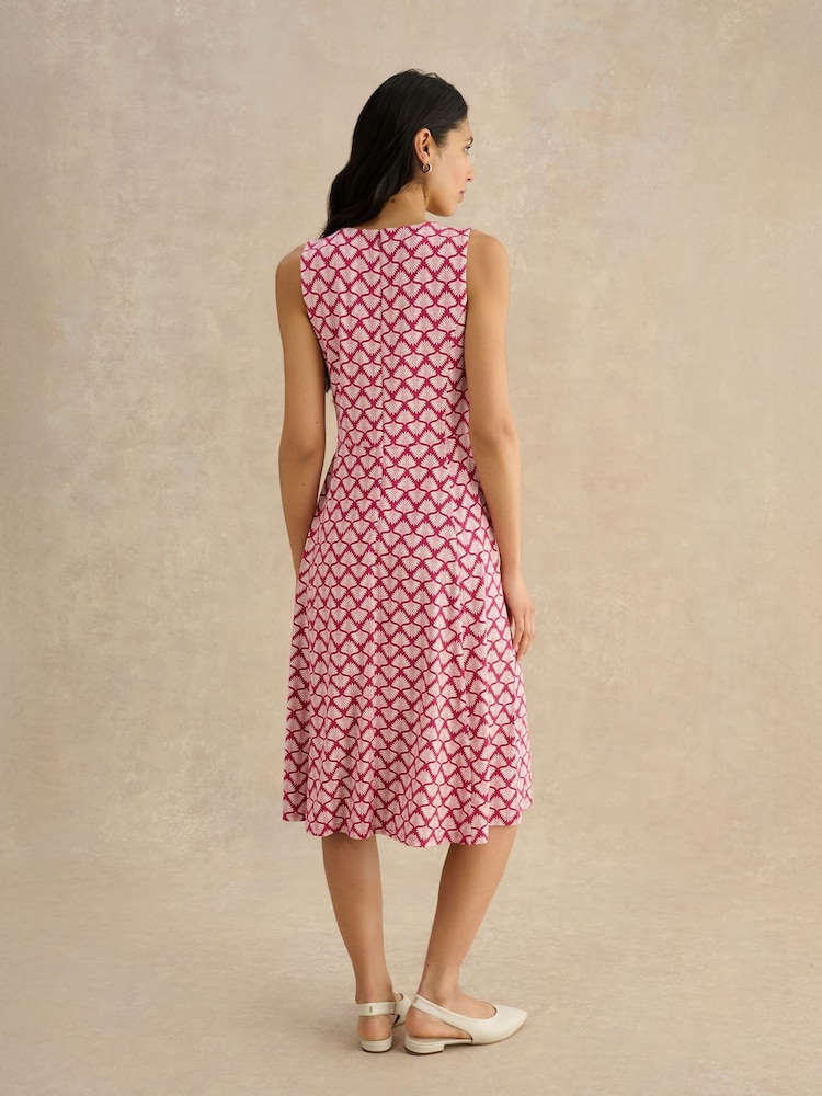 Hobbs Pink Lisa Jersey Dress - Image 2 of 4