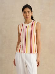Hobbs White Zadie Knit Tank Top - Image 1 of 4