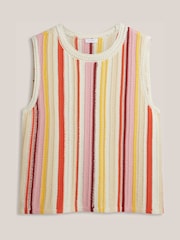 Hobbs White Zadie Knit Tank Top - Image 4 of 4