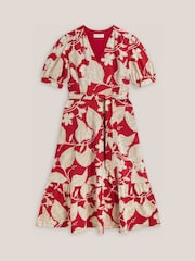 Hobbs Red Martha Jersey Dress - Image 4 of 4