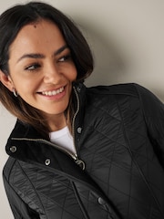 Barbour® Black Cavalry Quilted Jacket - Image 6 of 10
