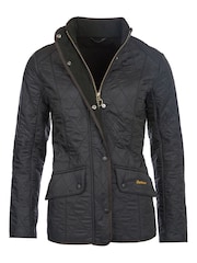 Barbour® Black Cavalry Quilted Jacket - Image 7 of 10