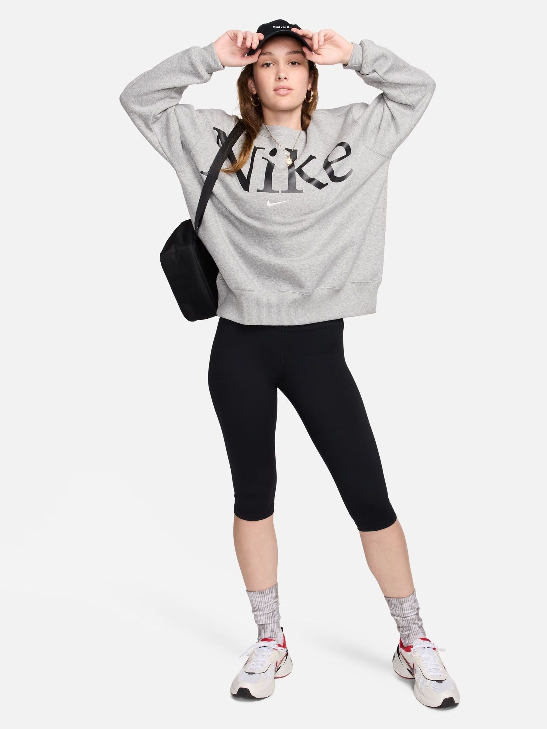 nike grey capri leggings