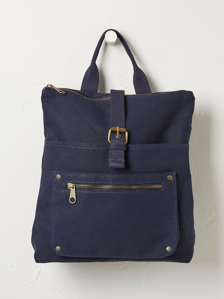FatFace Alba Blue Canvas Backpack - Image 1 of 2