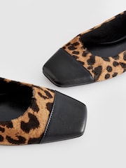 Leopard Forever Comfort® Leather Toe Cap Ballerinas Shoes - Image 5 of 7