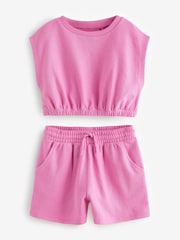Purple Towelling Top & Shorts Set (3-16yrs) - Image 6 of 8
