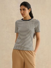 Hobbs Blue Tamsin Sparkle T-Shirt - Image 1 of 4