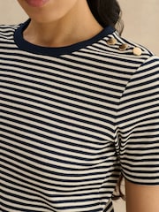 Hobbs Blue Tamsin Sparkle T-Shirt - Image 3 of 4