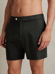 Reiss Bottle Green Sun Side Adjuster Swim Shorts - Image 4 of 6