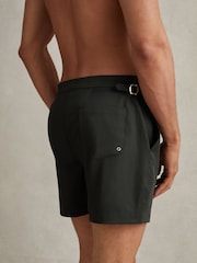 Reiss Bottle Green Sun Side Adjuster Swim Shorts - Image 5 of 6