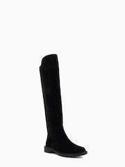 Dune London Black Text Under The Knee 50/50 Boots - Image 4 of 5