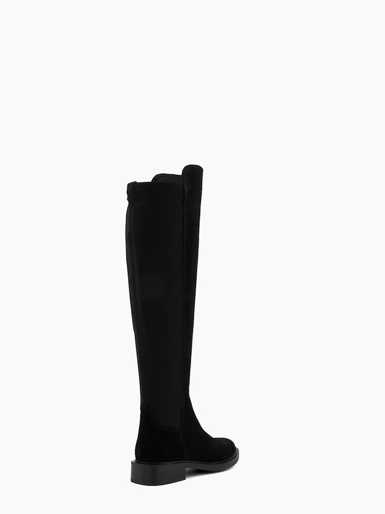 Dune London Black Text Under The Knee 50/50 Boots - Image 5 of 5