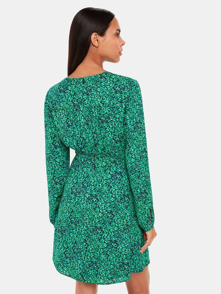 Whistles Green Dappled Floral Lori Dress - Image 2 of 5