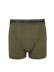 Threadbare Black/Khaki/Grey Dark Black Hipster Boxers 3 Pack - Image 2 of 4