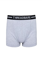 Threadbare Black/Khaki/Grey Dark Black Hipster Boxers 3 Pack - Image 3 of 4