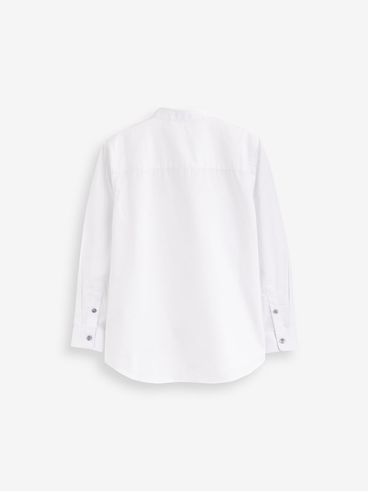 White Easy Care Grandad Collar Shirt (3-16yrs) - Image 2 of 3