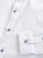 White Easy Care Grandad Collar Shirt (3-16yrs) - Image 3 of 3