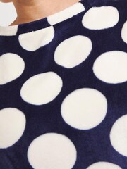 Simply Be Blue Pretty Secrets Spot Value Oversized Dress - Image 4 of 4