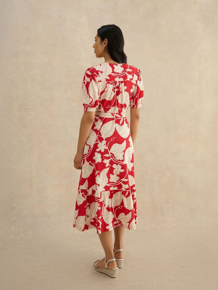 Hobbs Red Petite Martha Dress - Image 2 of 4