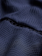 Mint Velvet Navy Texture Rikrak Bandeau Swimsuit - Image 14 of 14