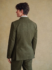 Barbour® Green Donegal Slim Fit Suit Jacket - Image 2 of 8