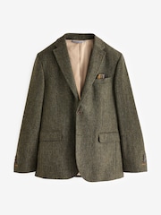 Barbour® Green Donegal Slim Fit Suit Jacket - Image 8 of 8