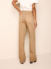Tan Brown Wide Leg Jeans - Image 3 of 6