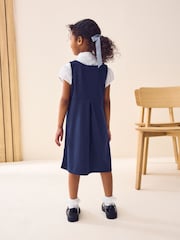 Navy Jersey Stretch Bow School Pinafore (3-14yrs) - Image 2 of 7