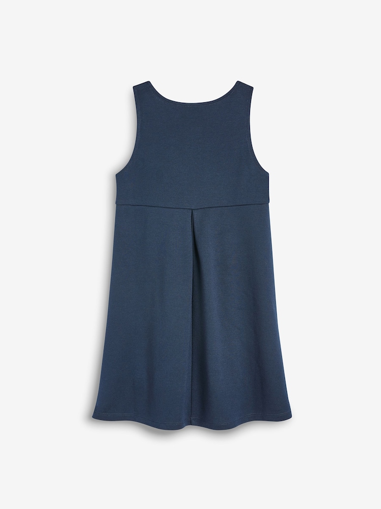Navy Jersey Stretch Bow School Pinafore (3-14yrs) - Image 6 of 7