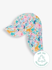 JoJo Maman Bébé Pink Safari UPF 50 Sun Protection Hat - Image 1 of 5