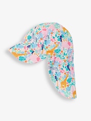 JoJo Maman Bébé Pink Safari UPF 50 Sun Protection Hat - Image 2 of 5