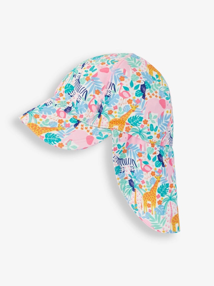 JoJo Maman Bébé Pink Safari UPF 50 Sun Protection Hat - Image 2 of 5