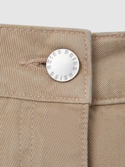 Reiss Light Camel Colorado Garment Dyed Wide Leg Trousers - Image 6 of 7