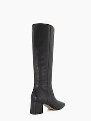 Dune London Black Signature Square Toe Smart High Boots - Image 4 of 6