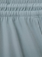 Reiss Sea Blue Shore Plain Drawstring Waist Swim Shorts - Image 7 of 7