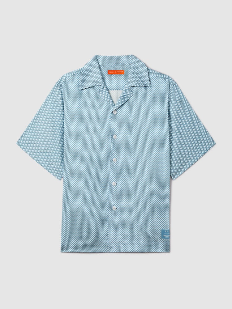 Airforce Blue - Рубашка с воротником Reiss x McLaren F1 Team - Изображение 2 из 7