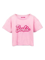 Vanilla Underground Pink Barbie Cropped 100% Cotton T-Shirt - Image 1 of 5