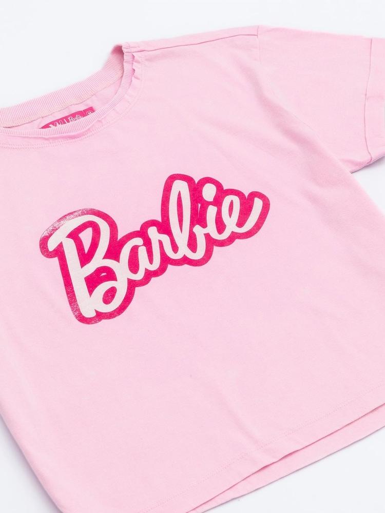 Vanilla Underground Pink Barbie Cropped 100% Cotton T-Shirt - Image 3 of 5