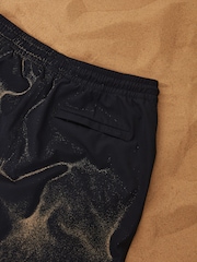 Reiss Navy Shore Plain Drawstring Waist Swim Shorts - Image 4 of 7