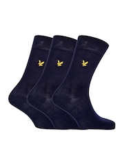Blue Lyle & Scott Socks 3 Pack - Image 1 of 2