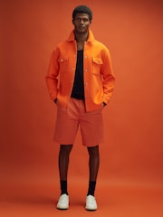 Reiss x McLaren F1 Team Papaya Twill Relaxed Shorts - Image 1 of 6