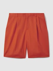 Reiss x McLaren F1 Team Papaya Twill Relaxed Shorts - Image 2 of 6