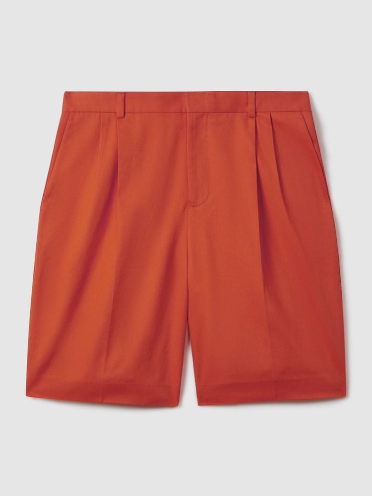 Reiss x McLaren F1 Team Papaya Twill Relaxed Shorts - Image 2 of 6