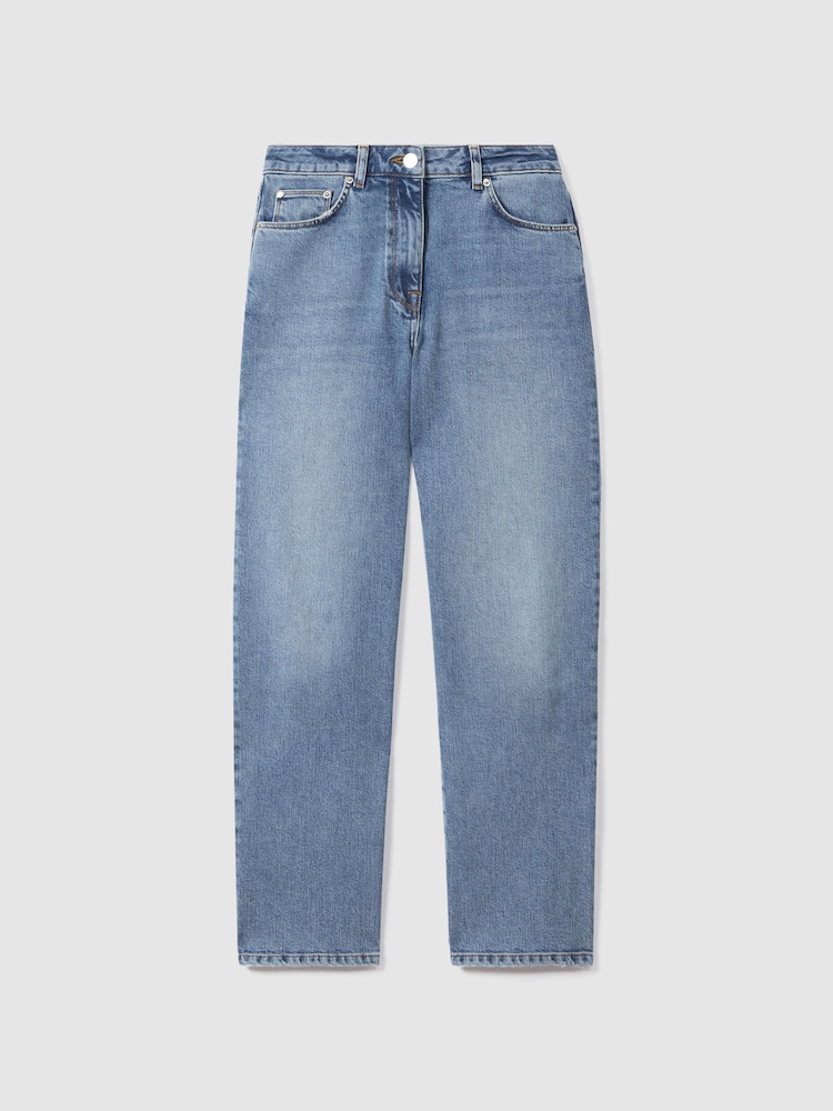 Hellblau - Reiss Selin Jeans in Straight Fit mit hohem Bund - Bild 2 von 6
