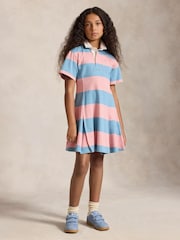Polo Ralph Lauren Pink Block Stripe Rugby Dress - Image 2 of 5