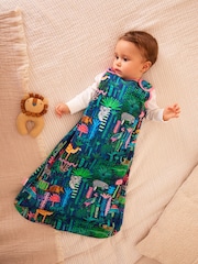 Lucy Tiffney Tropical Animals Print 1 Tog 100% Cotton Baby Sleep Bag - Image 1 of 3