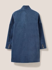 White Stuff Blue Denim Karla Velvet Coat - Image 6 of 7