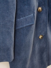 White Stuff Blue Denim Karla Velvet Coat - Image 7 of 7