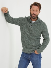 FatFace Green Half Neck Jumper - Image 1 of 5