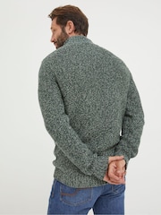 FatFace Green Half Neck Jumper - Image 2 of 5